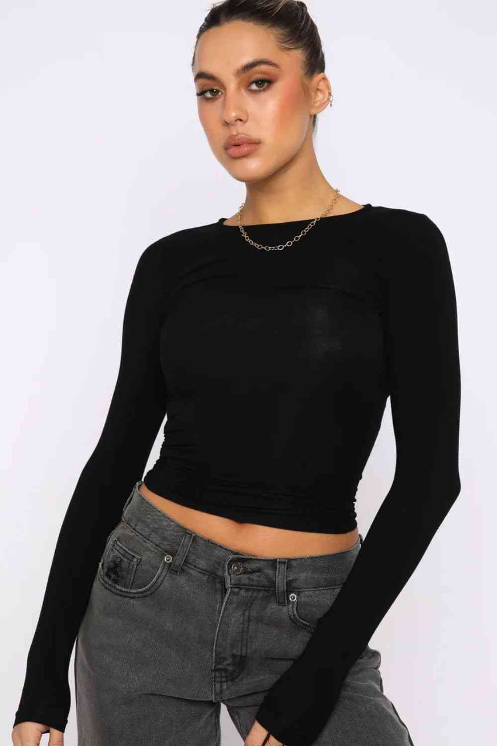 Round Neck Fitting Top